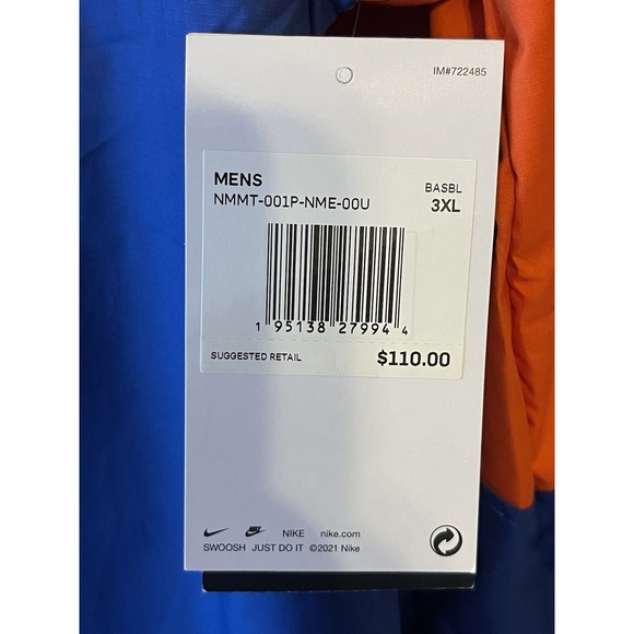 Men's 3XL NWT New York Mets Nike Overview Half Zip Hooded Jacket - Picture 6 of 9